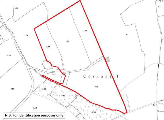 Lands comprised within Folio CN18174, Cornakill, Cootehill, Co Cavan 1/1